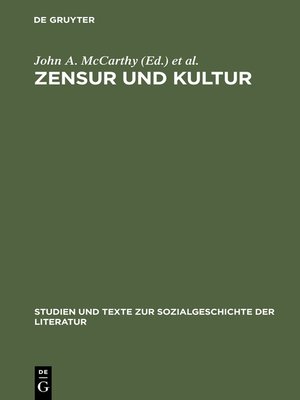 cover image of Zensur und Kultur